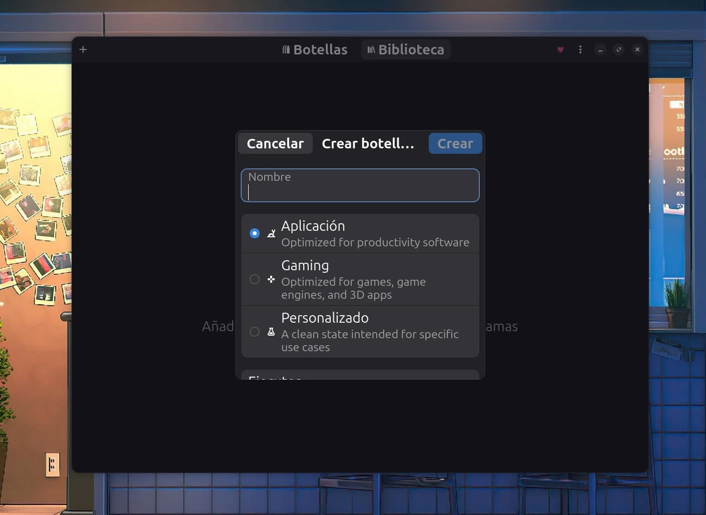 Bottles en Linux mint