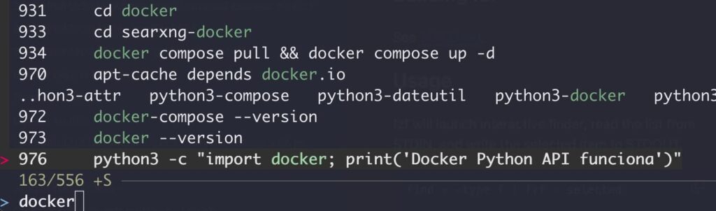 FZF en Linux terminal