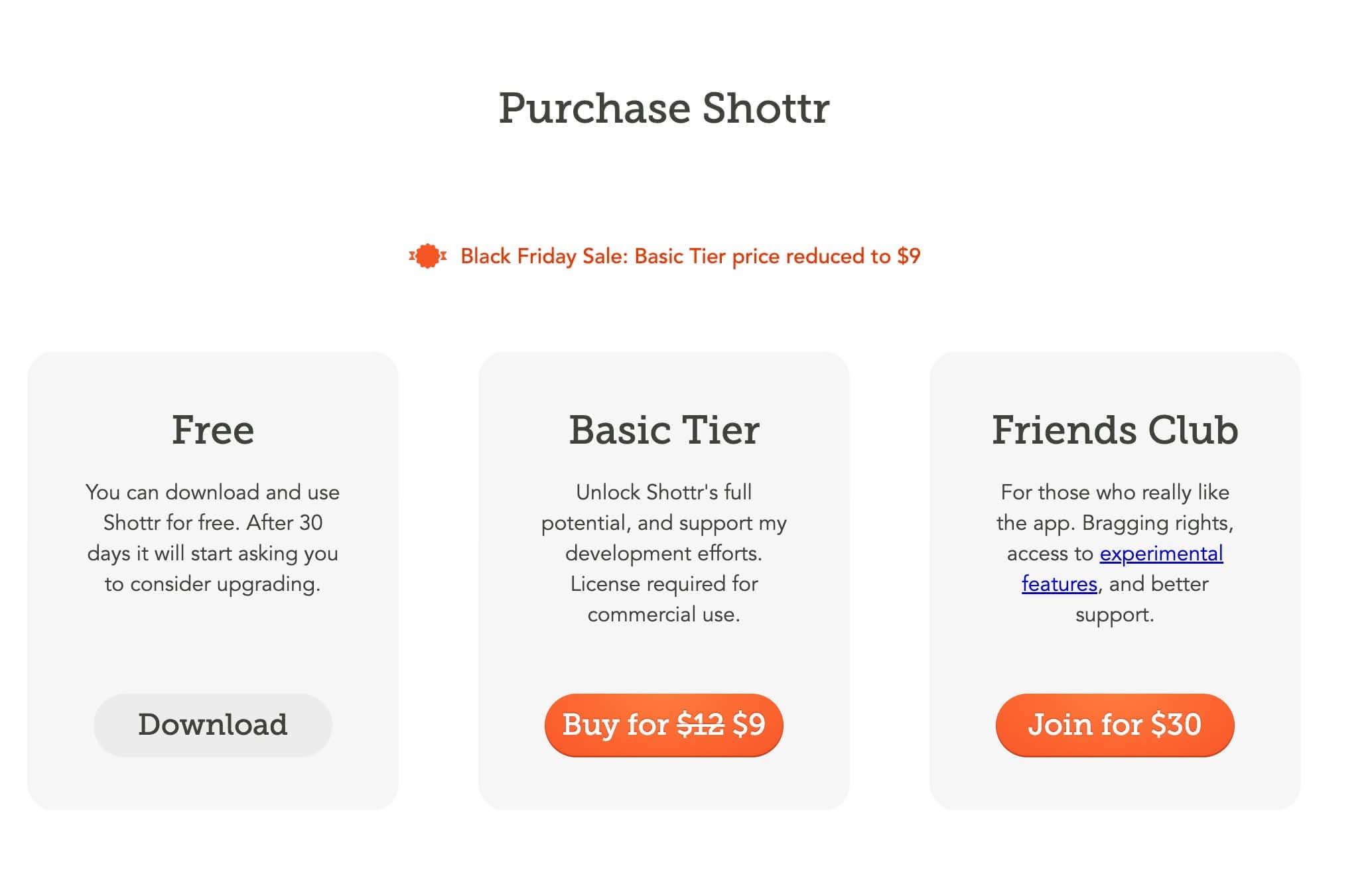 Shottr Black Friday 2025 con descuento.