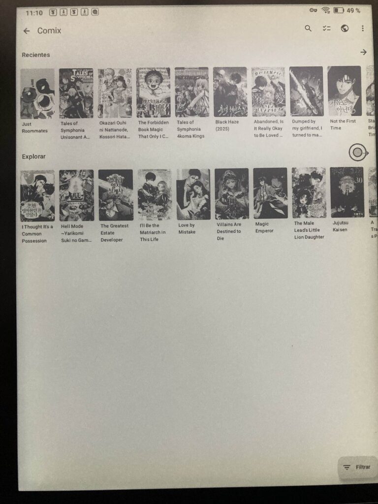 Komikku: extensión de Comix. 